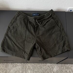 Abercrombie & Fitch Men's Dark Green Athletic Shorts